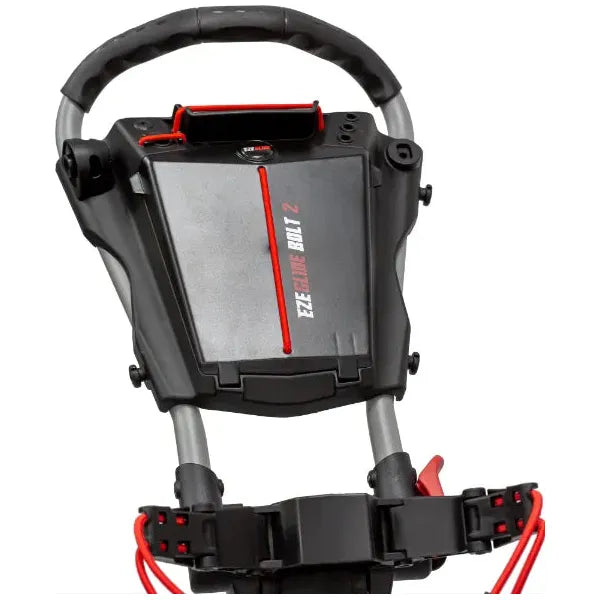 Dark Slate Gray Ezeglide Bolt 2 Auto Opening Trolley Grey/Red,Black/Blue,White ezeglide-bolt-2-auto-opening-trolley-grey-red Push Golf Trolley Ezeglide Ezeglide-Bolt-2-Auto-Opening-Trolley-FairWayGolfUK-64764373926212.webp