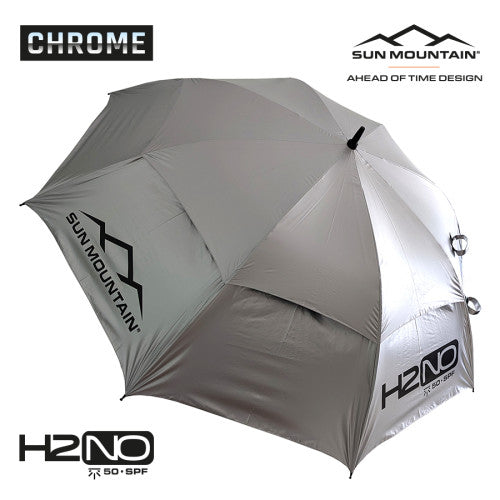 2024 Sun Mountain H2NO CHROME UV Umbrella (50SPF)