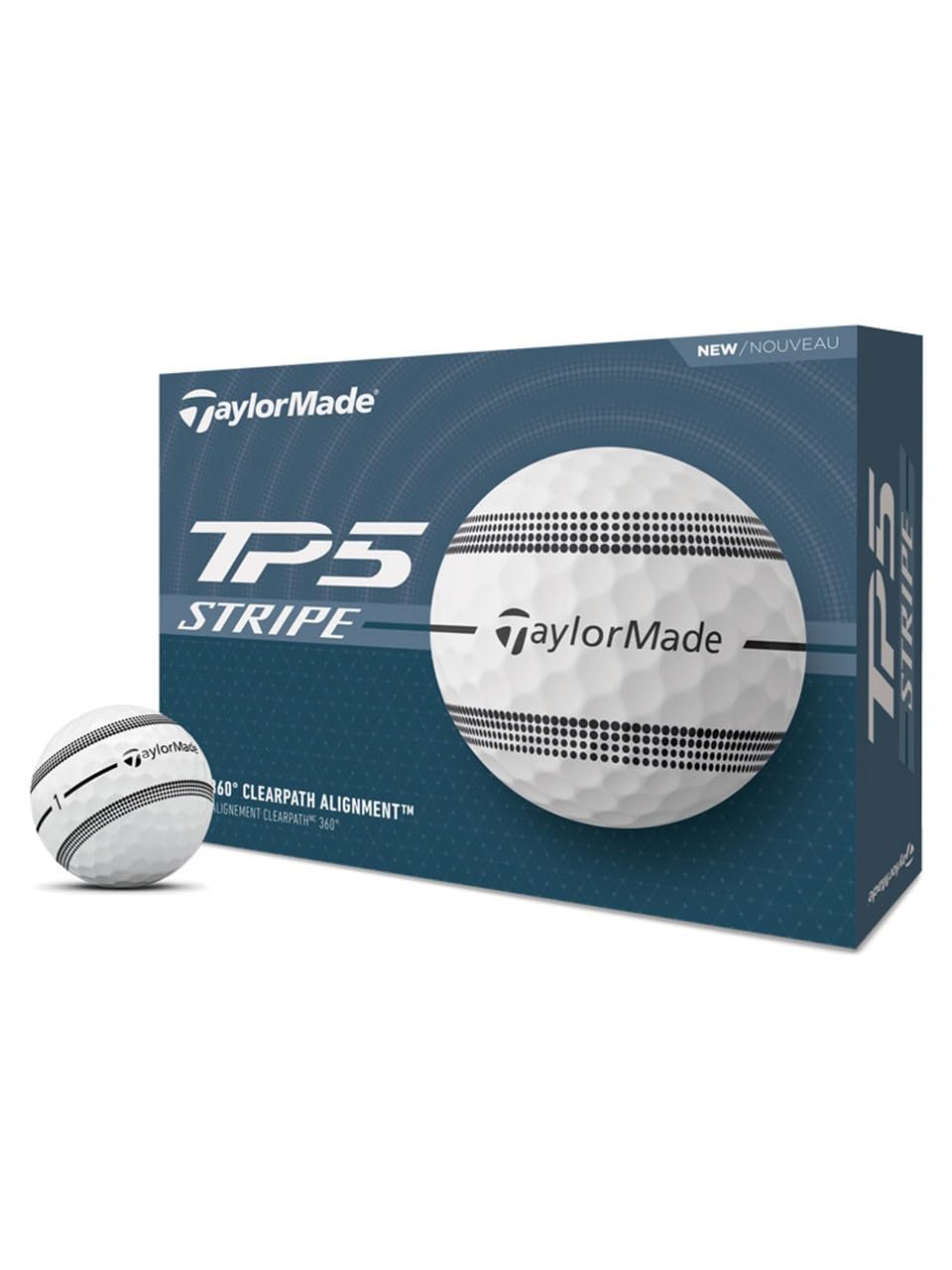 Dark Slate Gray TaylorMade TM24 TP5 Golf Balls White Stripe / TP5 taylormade-tm24-tp5-golf-balls Taylormade 51BS42SwbwL.jpg