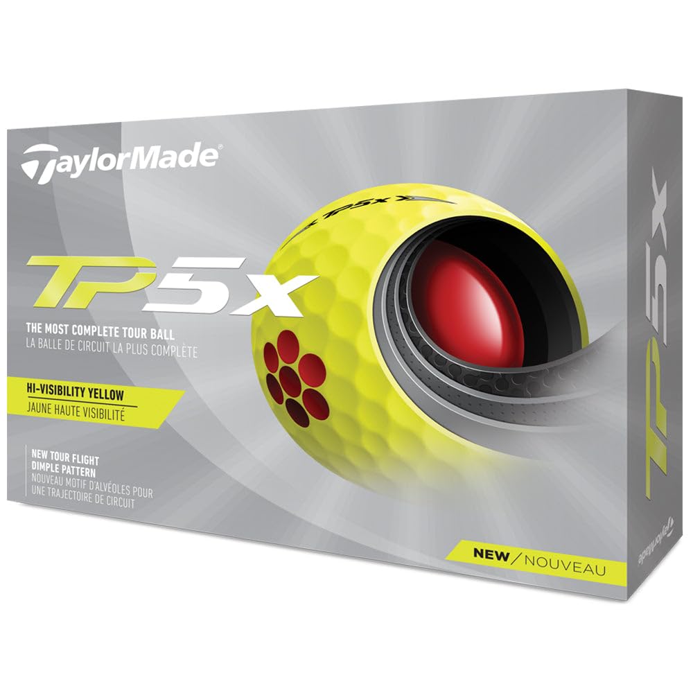 Gray TaylorMade TM24 TP5 Golf Balls Yellow / TM21 TP5x taylormade-tm24-tp5-golf-balls Taylormade 51WGQphEL8L.jpg